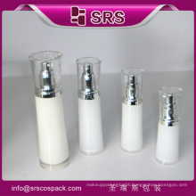Round Waist Acrylic Face Cream Container 15ml 30ml 50ml Bottle Plastic White